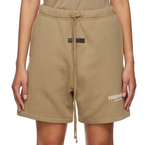 BRAND NEW ESSENTIALS Tan Cotton Shorts XXS - Picture 3 of 3
